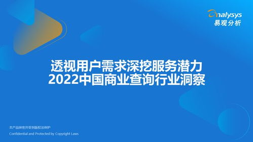 透視用戶需求深挖服務潛力 2022中國商業查詢行業洞察